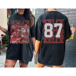 Travis Kelce Vintage Football Classic 90s Style Retro 2 Sided Fan Gift T-Shir 89